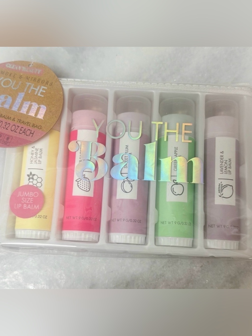 You The Balm 5 Piece Lip Balm Set Jumbo Size - NWT